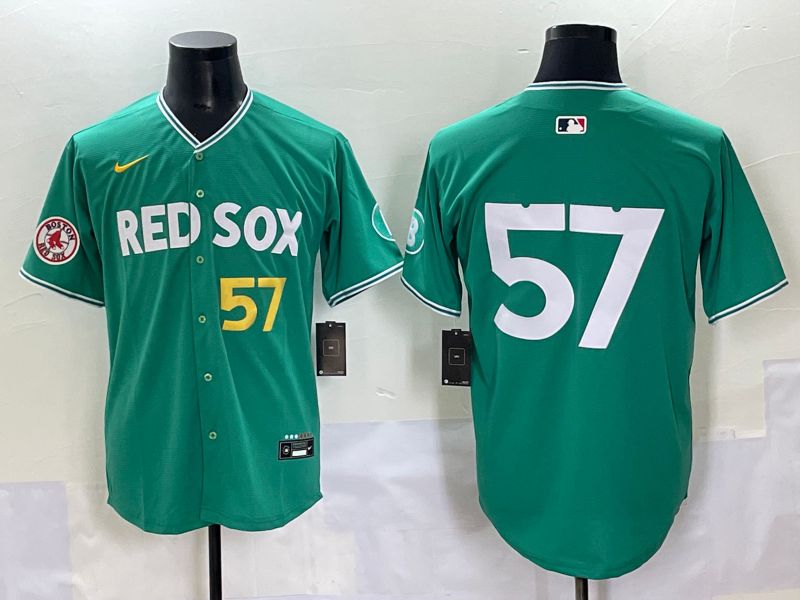 Men 2025 Boston Red Sox #57 No Name Dark Green Joint Name Nike MLB Jersey style 7